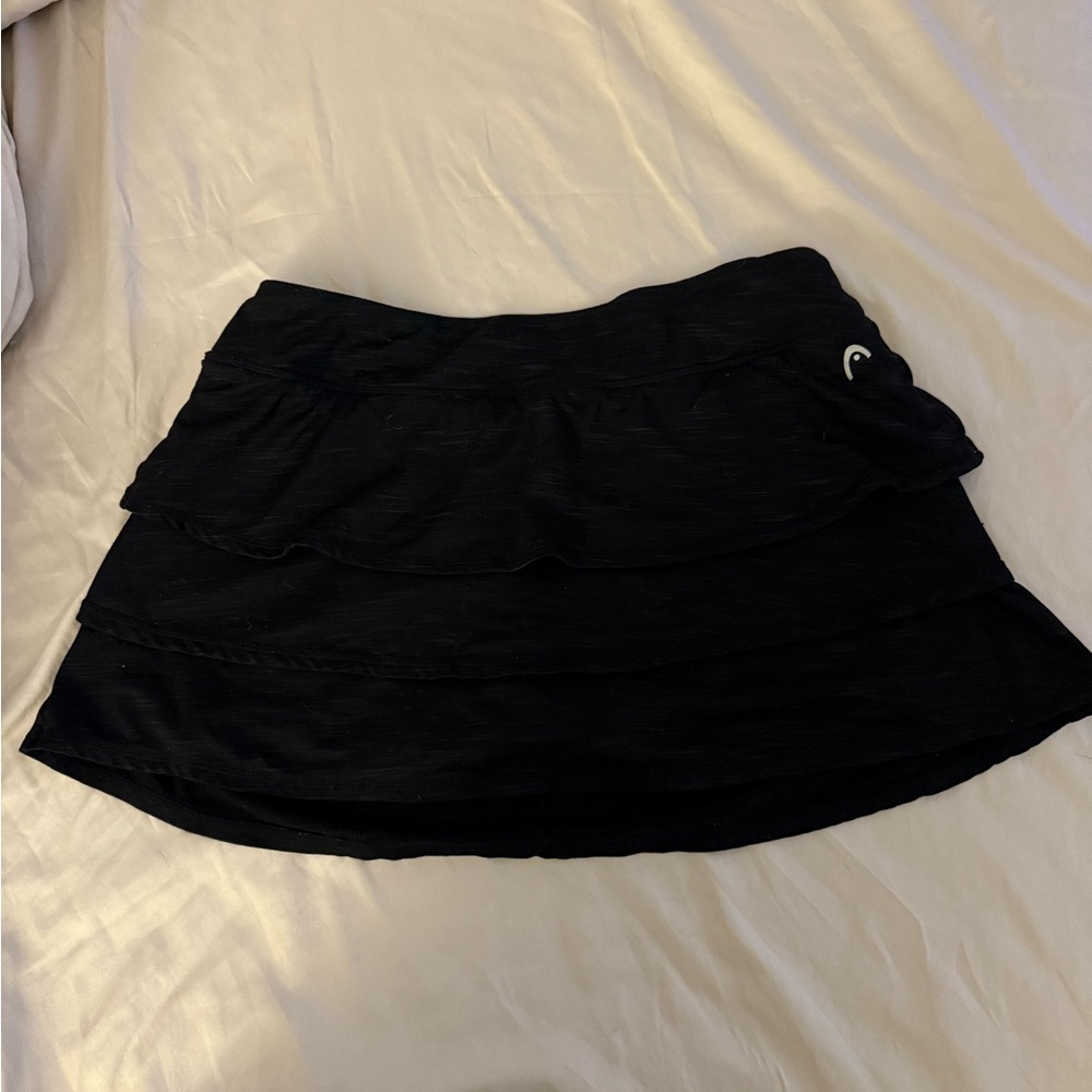 Tennis Black Layered Skirt
